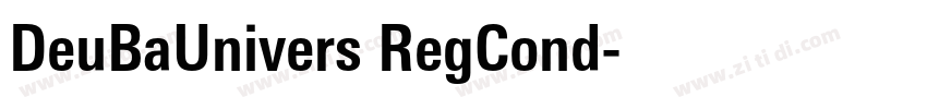 DeuBaUnivers RegCond字体转换